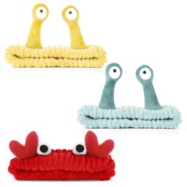 2 Pack Spa Headband Makeup Brush Set, Bowknot Hair Bands With Silicone Face Mask Brush, Coral Fleece Elastic Headband for Face Washing Shower Sports Makeup Beauty Skincare