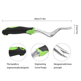 Hand Weeder Tool Garden Weeding Tools Heavy Duty Hand Weeder with Ergonomic Handle, Garden Weeding Removal Weed Puller Manual Root Lifter Weeder for Lawn Farmland Transplant Gardening Bonsai