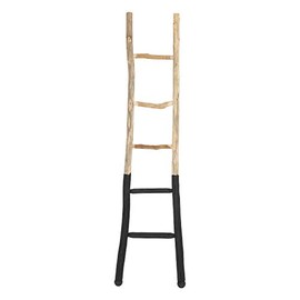 Creative Co-Op Decorative Wood Ladder, Dipped Décor, Black & Natural