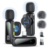 Magnética micrófono inalámbrico lavalier Aitafy for iphone android pc ipad micrófonos pantalla digital cancelación de ruido reverberación batería de gran capacidad largo alcance profesional J2