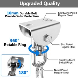 Eapele Heavy Bag Hangers Brackets for Wood Beam 360° Swivel
