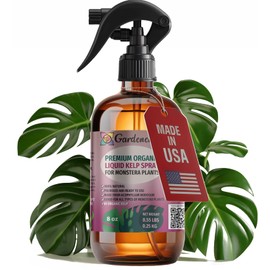 GARDENERA Professional Organic Liquid Kelp Spray for Monstera Plants - 8 oz - Ready-to-Use Fully Organic Seaweed & Kelp Fertilizer Mist