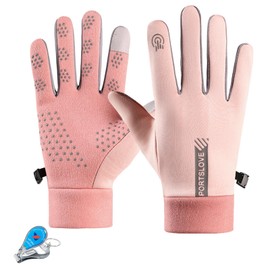 KXF Warm Winter Gloves for Women Waterproof Windproof Touchcreen Gloves Anti Slip Cycling Gloves Soft Velvet Lining Running Gloves for Women Elastic Thermal Handwarmers Cold Weather Mittens for Women