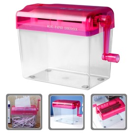 TEHAUX Convenient Manual Shredder Office Accessory Home Use Small Paper Shredder Lightweight Portable Plastic Metal