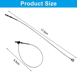 Yesallwas 1000 Pcs 7 Inch Plastic Fastener Hang Tag Black Snap Lock Pin Security Loop for Retail Store Clothing Accessory Price Pins