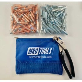 Zephyr 50 1/8 & 50 3/32 Zephyr Kwik-Lok Cleco Fasteners + Pliers w Bag (KZ4S100-3)