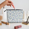 MINIOZE Little Blue Flower Makeup Bag Travel Cosmetic Bag Organizer