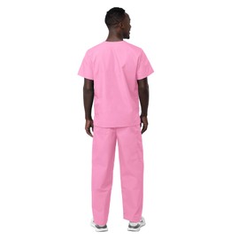 Sivvan Unisex Scrubs - Classic V-Neck Top & Drawstring Pants Scrub Set - S8400 - Sherbet - S