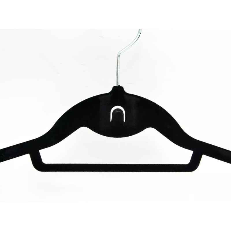 Exhivit Gancho De Ropa, Corbata C/ Terciopelo Negro Paq/20 Pzs