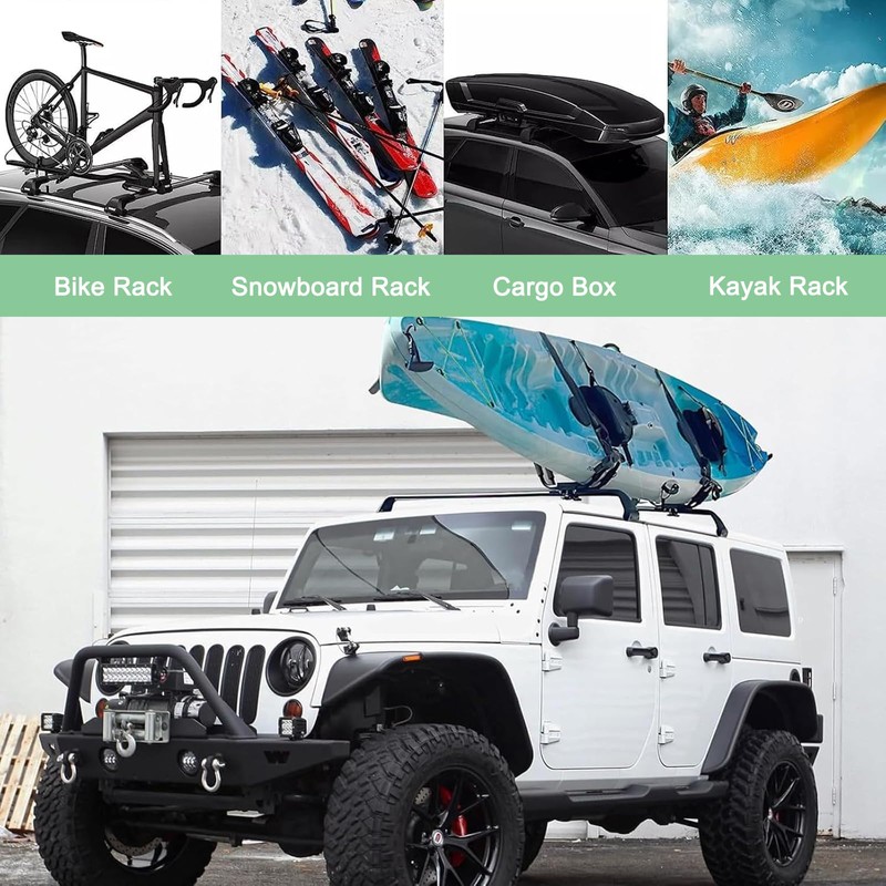 MATMACRO Roof Rack Cross Bars Compatible for 4 Door Jeep