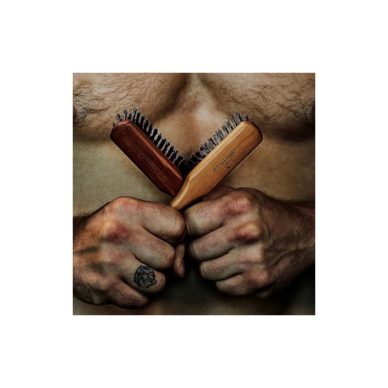 ZilberHaar - Cepillo para Barba Normal - 100% Cerdas auténticas