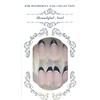 Beautiful Nail French Press-On Nails, Pink with Black Tips, Professional