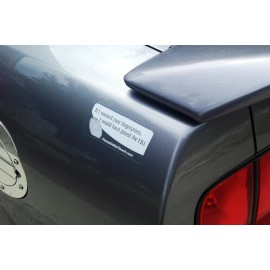 Unbranded Show Car PLEASE DO NOT TOUCH "F.B.I Style." 4"x2" Static-Cling Decal (Four Qty)