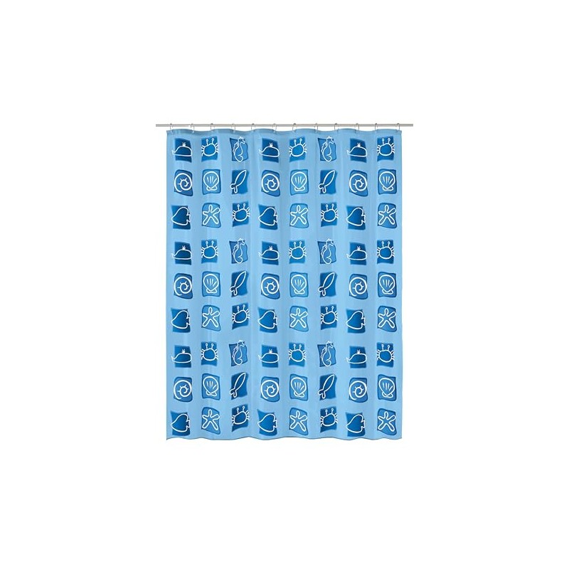 Kleine Wolke Shower Curtain with Sealife Motif 180 x 200