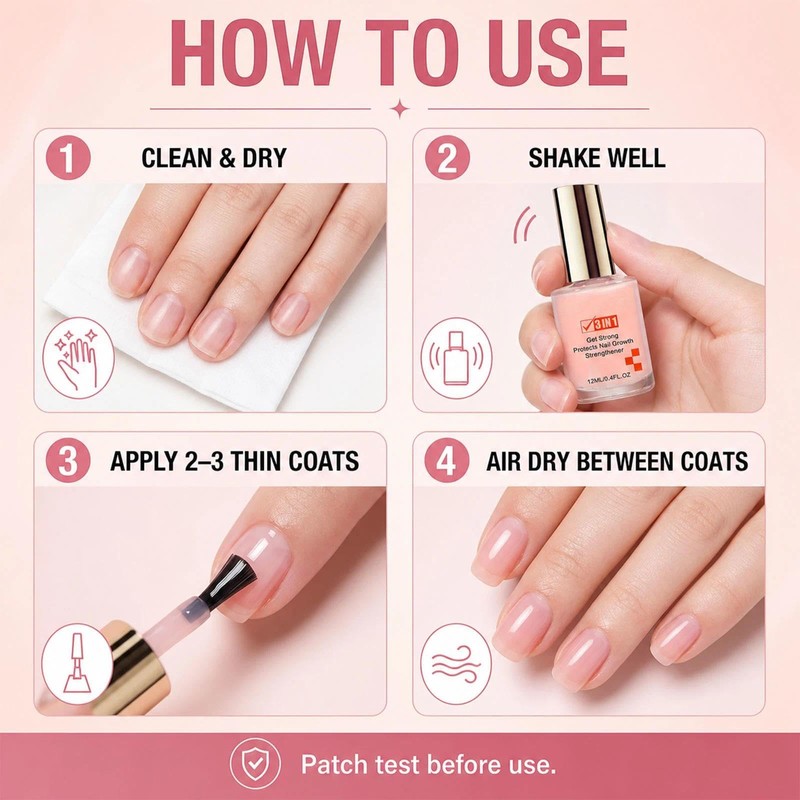 Nail Hardener Extra Strong And Growth, Nail Strengthener for Weak