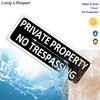 PHTTULE Private Property Sign No Trespassing 2 Pack, 10 x