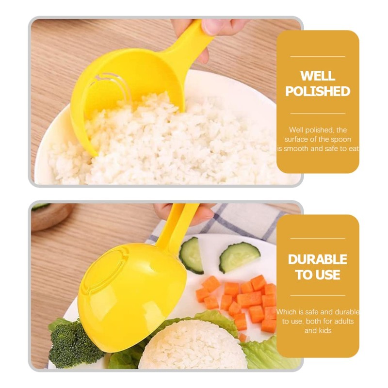 DOITOOL Round Rice Paddle Non Stick: 4pcs Rice Spoon Sushi