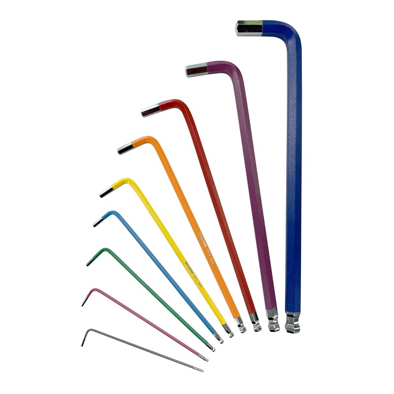 Eclipse Professional Tools EHK9PS-L 9 Piece Extra Long Colour Coded
