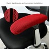 Msiud 1 Pair Office Chair Arm Cover, Polyester Removable Armrest