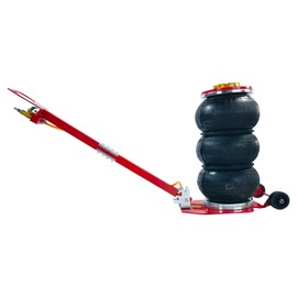 Air Jack, Portable Car Jack 3 Ton 6600 lbs Triple Airbag Jack 3S Quick Lift Up to 18 Inch with Adjustable Long Handle, Air Jacks for Cars and Trucks Heavy Duty Air Air Lift Jack, Red