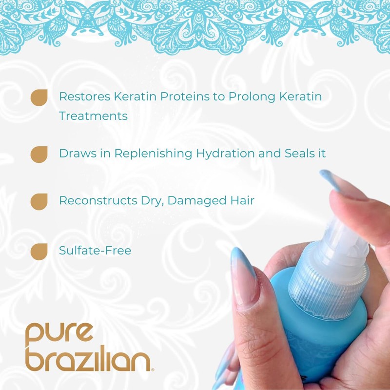 Pure Brazilian Leave-In Conditioner, Nourishing Hair Treatment Enriched with Keratin