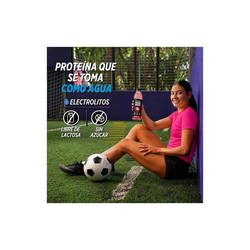 HydraShot Protein Water, Fresa Kiwi, 12 Pack