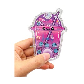 Raymond Geddes Frutti Hoops Water Games – Pack of 24 – Handheld Boba Tea Ring Toss Toys for Kids with Refillable Water