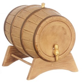 Dollhouse Miniature 1:12 Scale Large Wine Barrel T8576