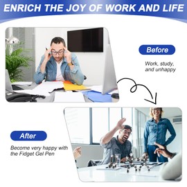 Fun Men Gifts Fidget Gel Pens - Unique Birthday Gift for Mens, Novelty Christmas Stocking Stuffers Easter Anniversary Valentines Day White Elephant Present Ideas Gadget, Cool Secret Santa Gift for Him