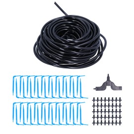 Watering Kit, Greenhouse Drip Irrigation, Seedling Accessories Kit, Watering Irrigation Hose for Drip Arrow, Curved Drip Arrow, 15M, Drip Irrigation Kits