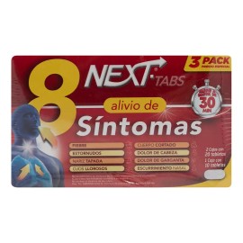 Next 3 Pack Next Tabs. Alivio Sintomas Resfriado Común