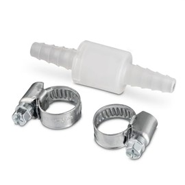 Xavax Check Valve with 2 Hose Clamps (for Drain Hoses up to 10 mm Diameter, Prevents Backflow of Waste Water, Suitable for Washing Machines, Tumble Dryers, Condenser Dryers)