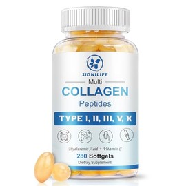 Péptidos de colágeno múltiple para mujeres y hombres, péptidos de colágeno hidrolizados tipo I, II, III, V, X, con ácido hialurónico, vitamina C, biot