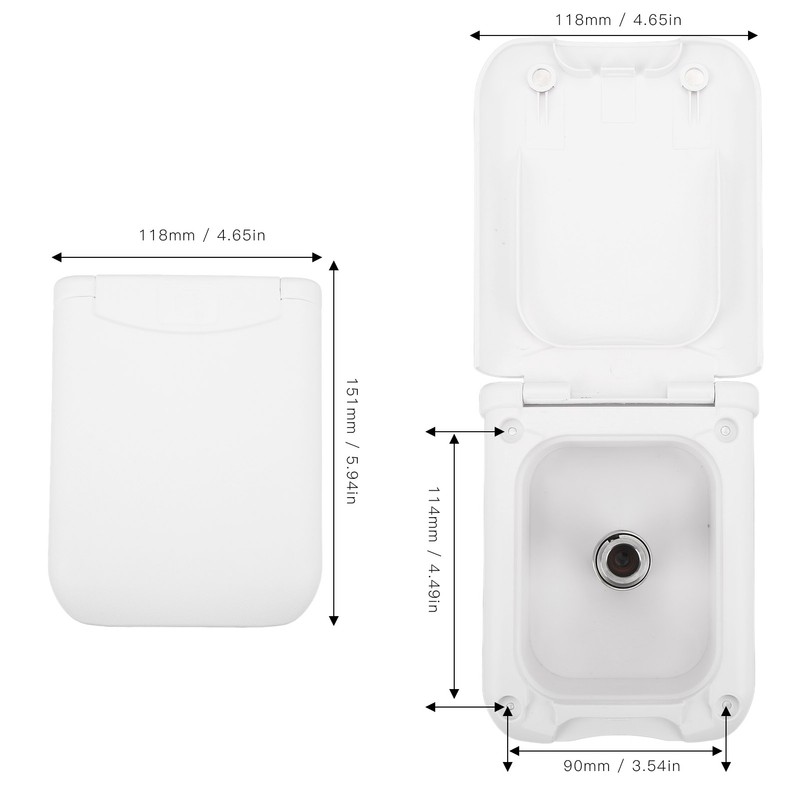 RV Water Inlet Hatch with Magnetic Cover High Hardness Wearproof