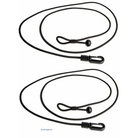 H2o Kayaks Black Heavy Duty Monoflex ™Shock Cord Paddle/Rod Leash Kit (Pack of 2)