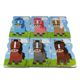 SDM 6 x Colourful Horse Pony Squiggly Note Pads Memo Pads Party Bag Fillers