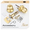 Leydebong 10 Pack Keyed Alike Door Knobs, Gold Door Knobs