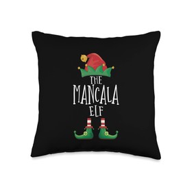Elf Family Matching Christmas Gifts Mancala Elf Shirt Family Matching Pajamas Group Christmas Throw Pillow, 16x16, Multicolor