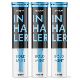 LovePuff Quit Smoking Natural Habit Replacement Aromatherapy Inhaler Bold Mint 3 Pack