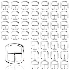 thirei Lot de 40 boucles à enrouler en métal - 12 mm - Pour ceinture, band, wallet, accessories de bricolage, material de chaussures, boucle ardillon, silver