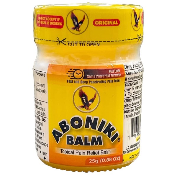 Aboniki Balm (1 Plastic Jar) – Powerful Topical Analgesic for Sore Muscles and Joints. Anti-Inflammatory Muscle Rub. Fast & Deep Penetrating Pain Relief.