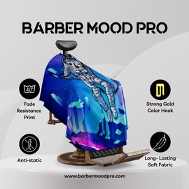 Professional Barber Cape for Kids - Hair Cutting Cape with Adjustable Neck Closure, Salon Quality Styling Cape for Hairdressers and Barbers - Astranout