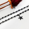 Clataly Gothic Black Star Necklace Dark Multilayer Cross Choker Necklace