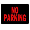HILLMAN 840145 No Parking Sign, Black and Red Aluminum Metal,