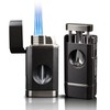 3 Jet Flame Cigar Lighter with Built-in V Cutter &
