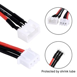 INJORA JST-XH 10 PCS 2S Balance Lead Extension, LiPo Battery Charger Extension Cable, Balance Plug Extension Lead Wire, 200mm 22AWG Silicone Wire, for RC Model Car Drone Boat Helicopter
