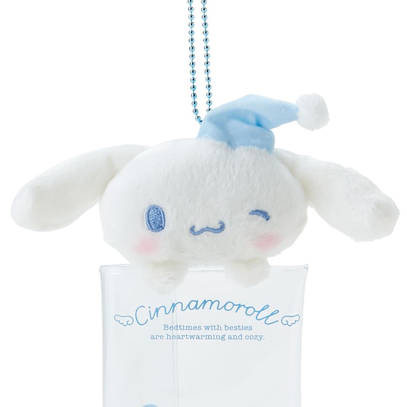 Sanrio 240869 Clear Case with Mascot (Nemu Time), Cinnamorol, Accessory
