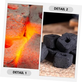 Kisangel 1bag Bamboo Charcoal Tablets for Grilling Cooking Camping Charcoal for Barbecue Hot Pot Tea Brewing and Indoor Use Natural Fire Discs