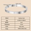 Kenizum Love Bangle Bracelet for Women, Stainless Steel Silver Cross
