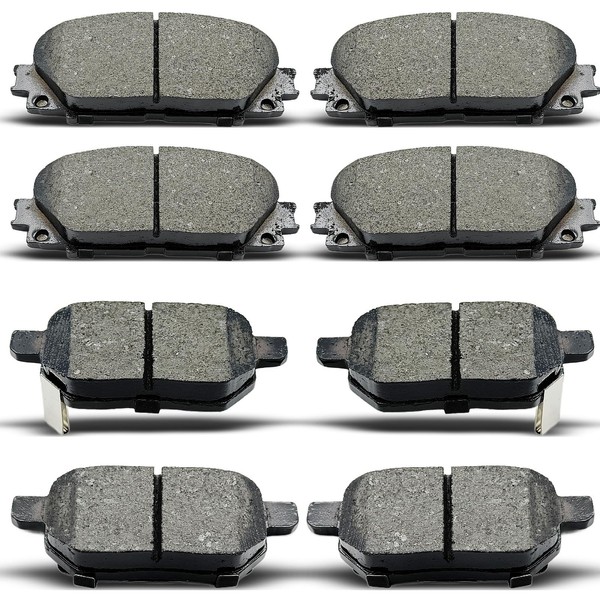 evkingauto D1044 D1564 8pcs Front Rear Ceramic Brake Pads Sets